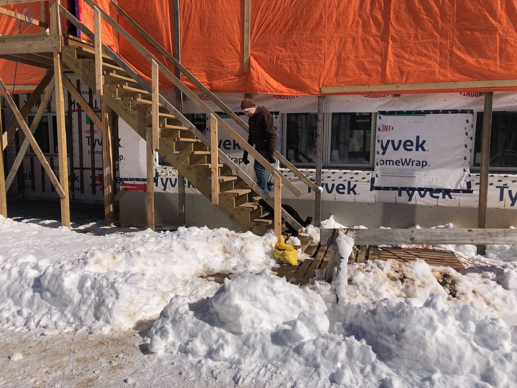 Work party visits and scary stairs